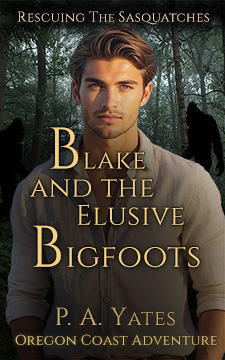 Book cover of Blake and the Elusive Bigfoots by Patricia Yates, a paranormal adventure novel